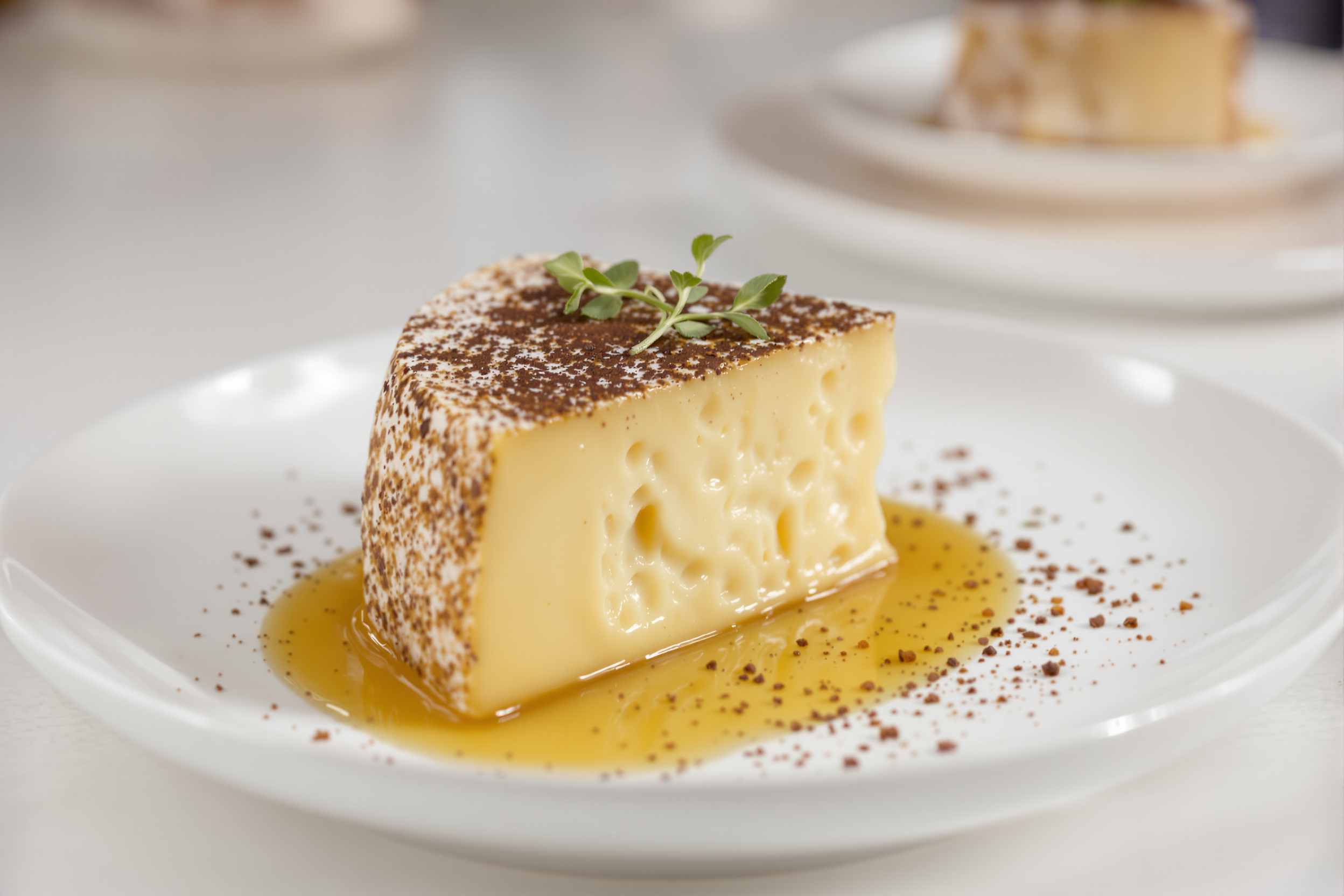 Specimen photograph for Manchego with Thyme-Infused Honey & Coffee Dust